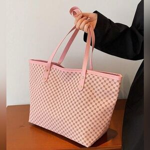Pink Pattern Everyday Casual Tote Bag